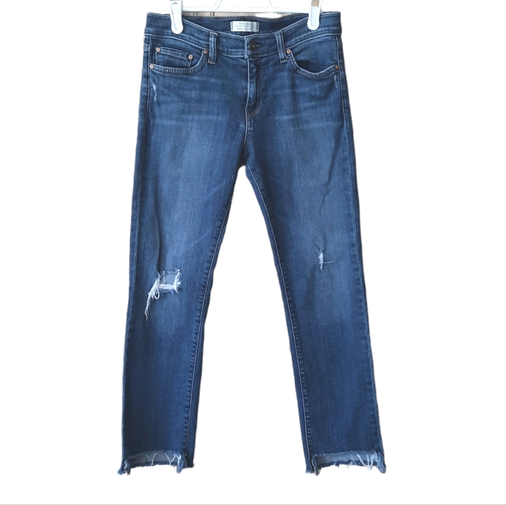 Principle Denim Innovators Optimist Jeans Mid Rise Frayed Step Hem Women Size 29